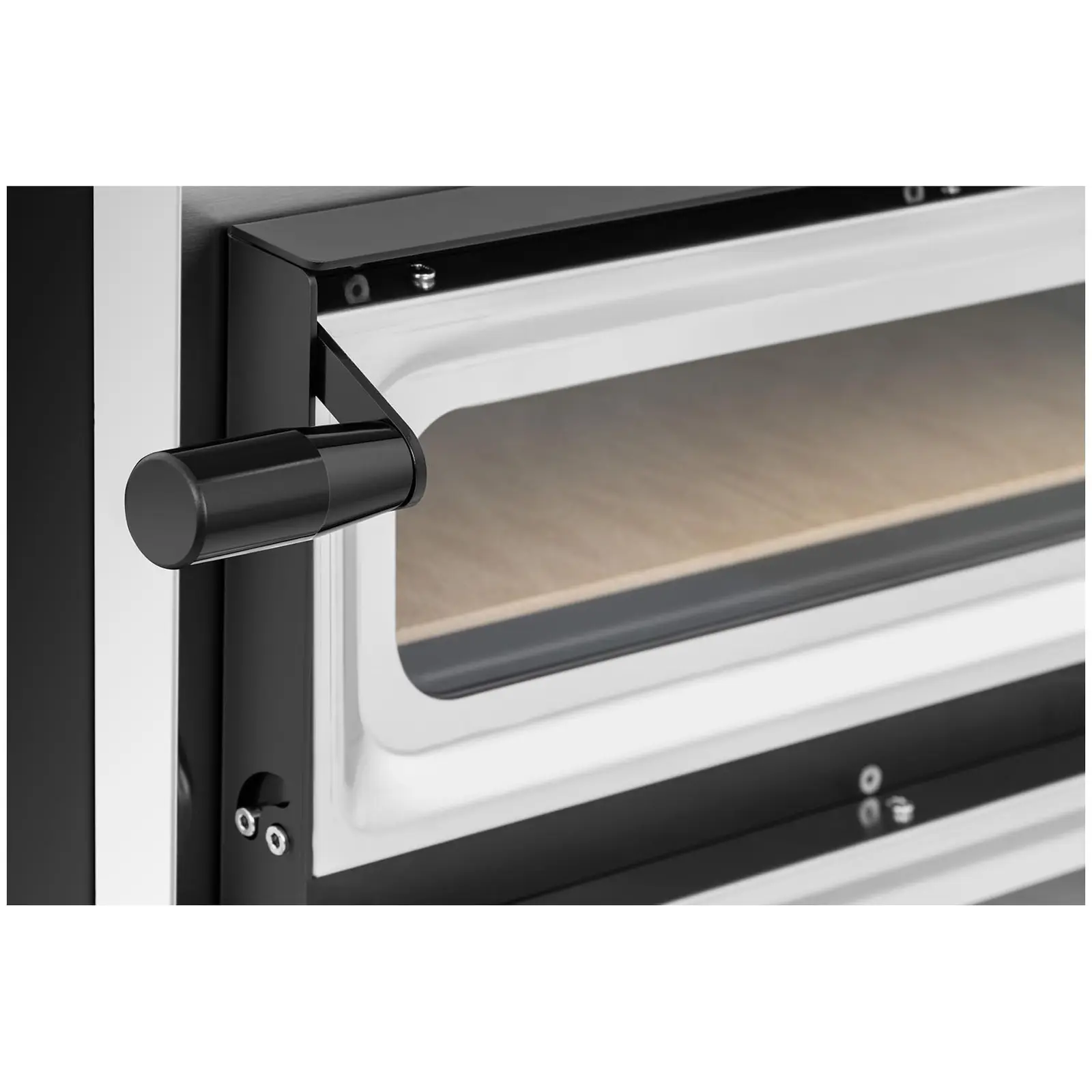 Horno para pizza - 2 compartimentos - 2 x Ø 32 cm - puerta de vidrio