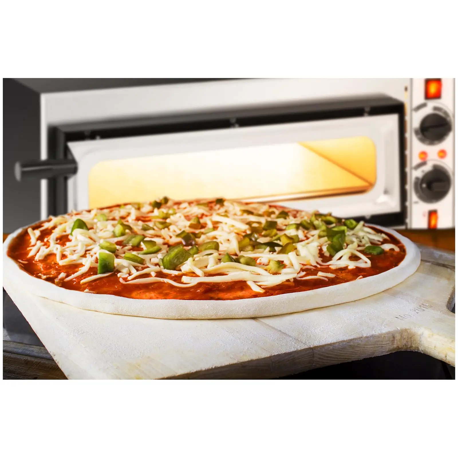 Forno para pizza - uma câmara - pizza de 32 cm - janela