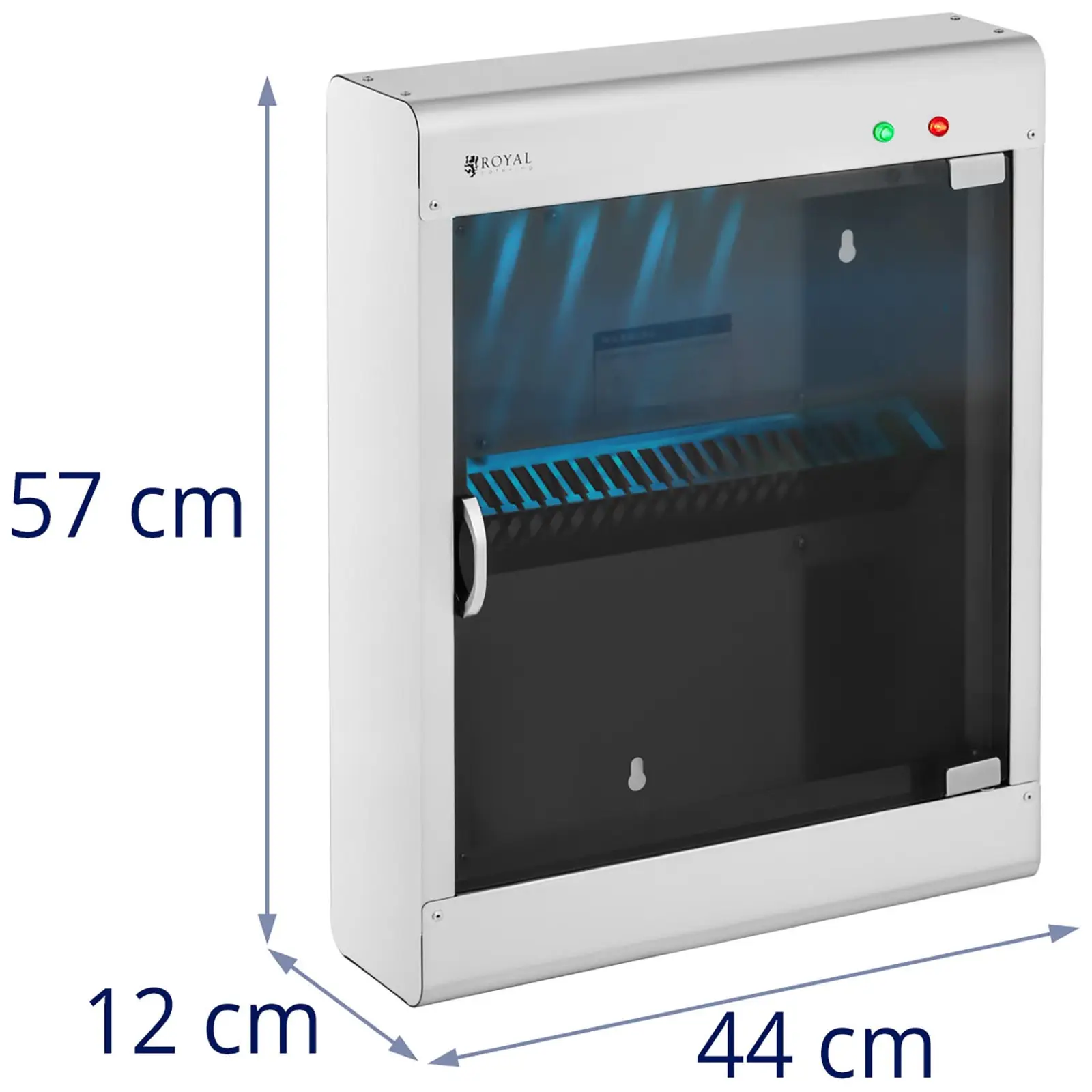 Stérilisateur UV - 20 couteaux - Acier inoxydable (Dimensions (LxlxH): 12 x 44 x 57 cm)