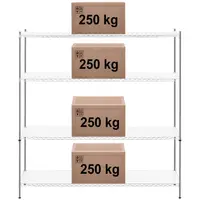 Metal Shelving Unit - 180 x 60 x 180 - 1,000 kg - incl. plastic mats