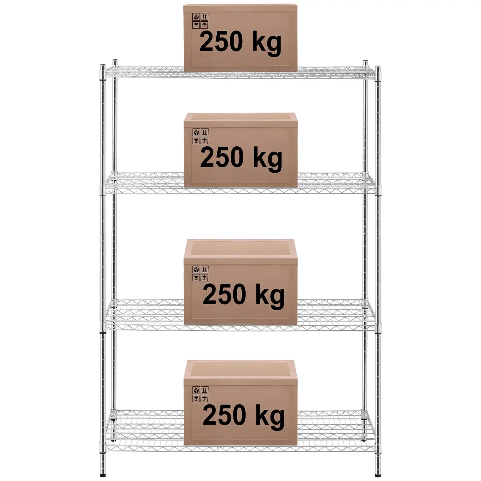 Metallregal - 120 x 60 x 180 - 1.000 kg