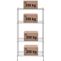 Kovový regál - 90 x 60 x 180 - 1 000 kg