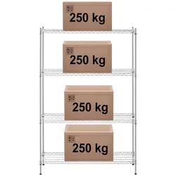 Metal Shelving Unit - 120 x 45 x 180 - 1,000 kg