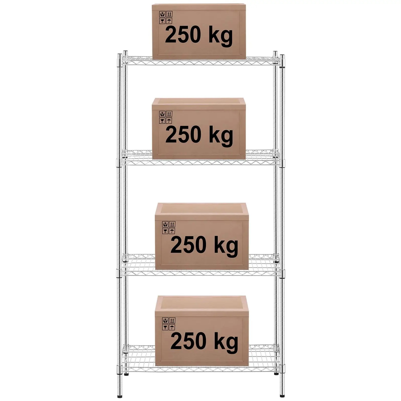 Metallhylle - 90 x 45 x 180 - 1000 kg