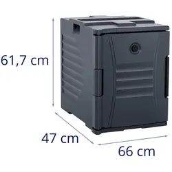 Thermobox - voorlader - voor 2 GN 1/1 bakken (20 cm diep)