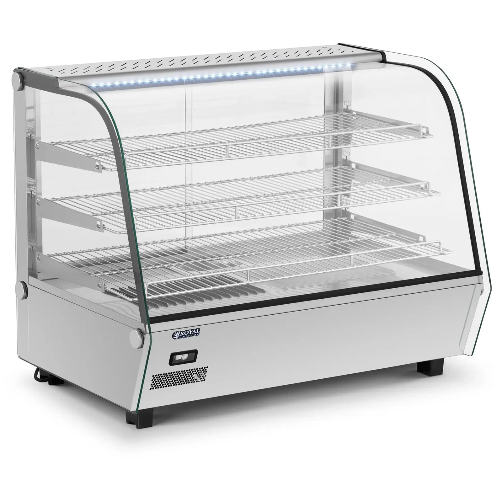 Teplá vitrína 160 L 1 500 W osvětlení - Ohřevné vitríny Royal Catering