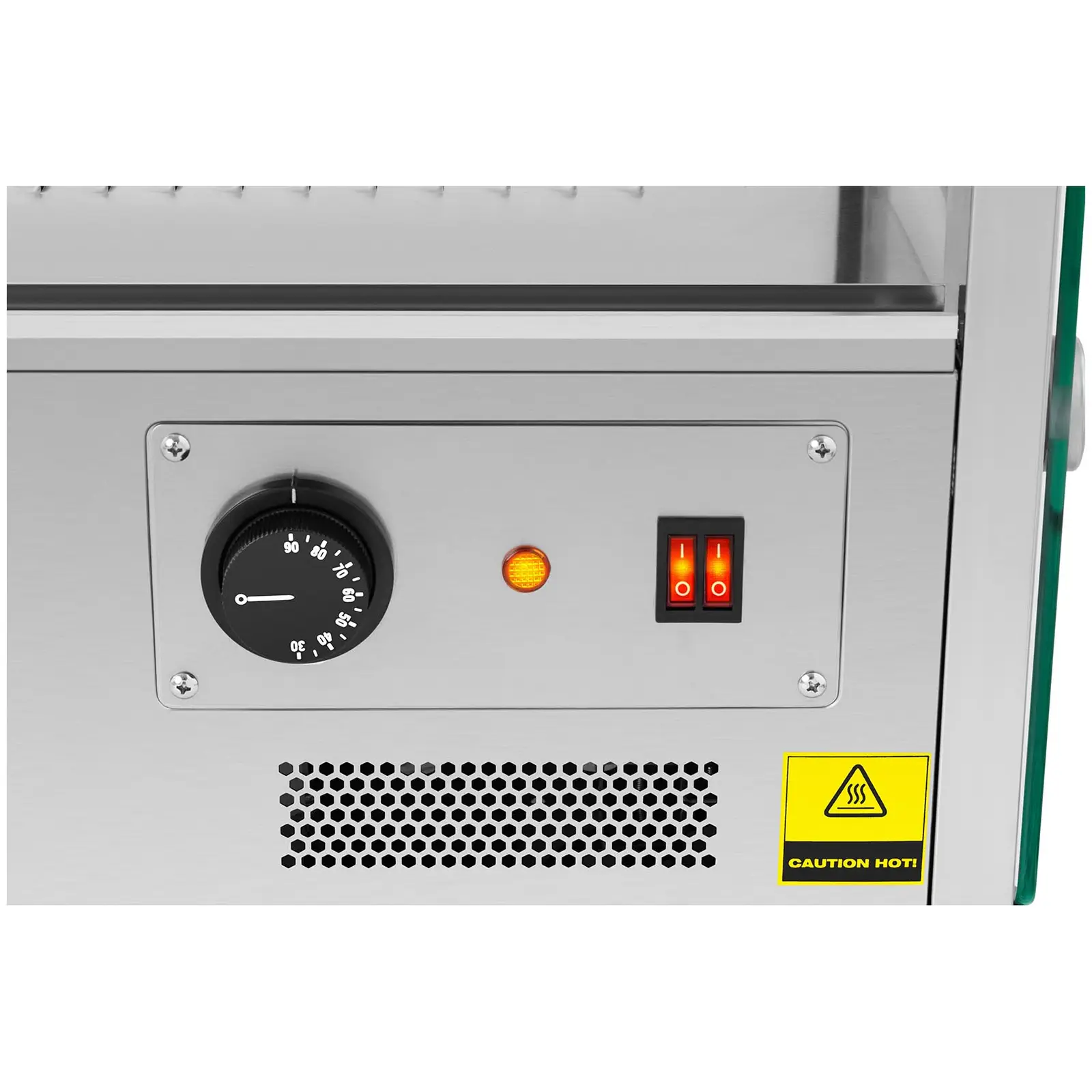 Teplá vitrína - 160 L - 1 500 W - osvětlení (Osvětlení: Ano)