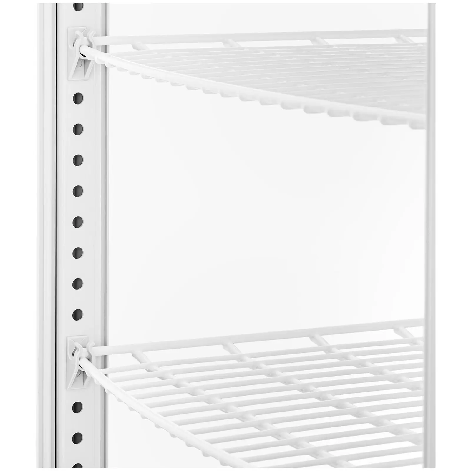 Kühlvitrine - 238 L - 5 Ebenen - weiß - 4 Räder (Material: Kunststoff)