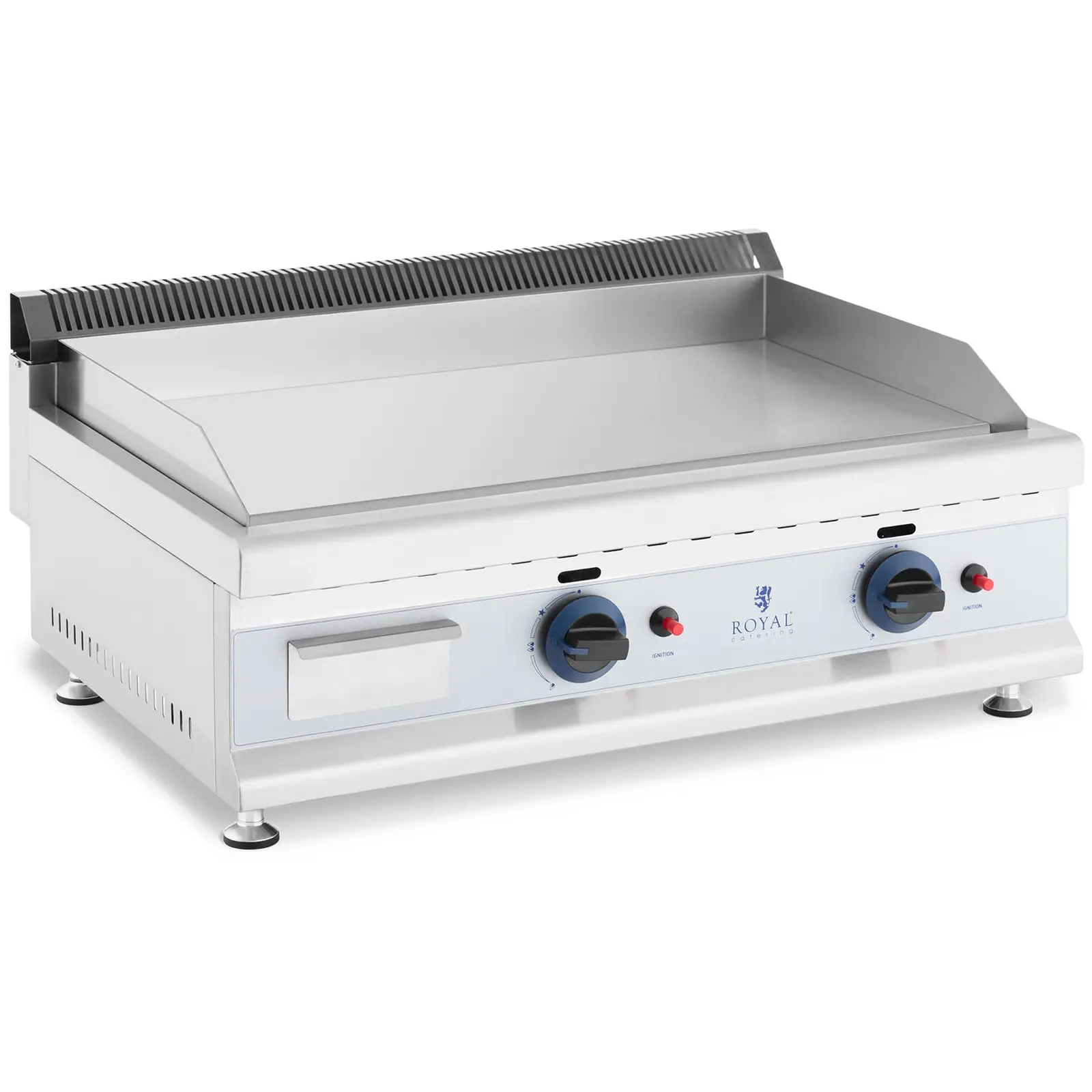 Podwójny grill gazowy - 74,5 x 40 cm - gładki - 2 x 3100 W - gaz ziemny - 0,02 bar