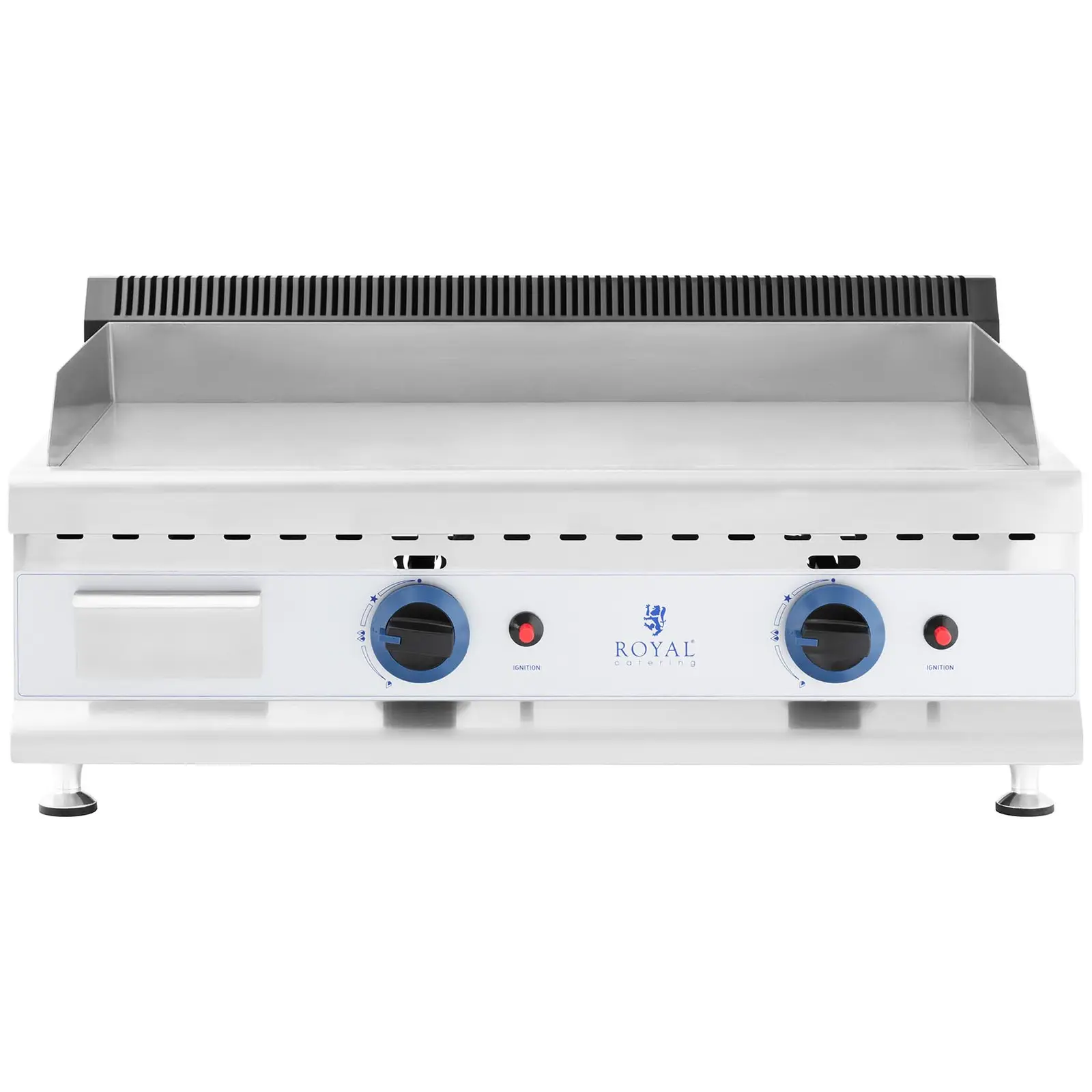 Dvojitý plynový gril - 74,5 x 40 cm - hladký - 2 x 3 100 W - zemní plyn - 20 mbar (Grilovací deska: Flat)