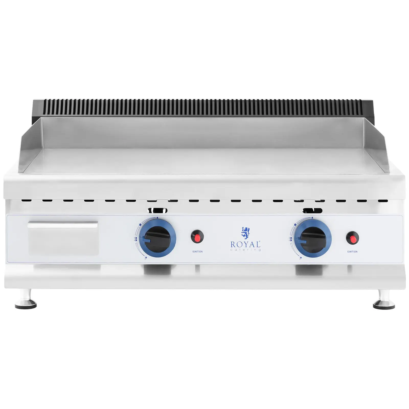 Tweedehands Dubbele gasgrill - 60 x 40 cm - glad - 2 x 3.100 W - aardgas - 20 mbar