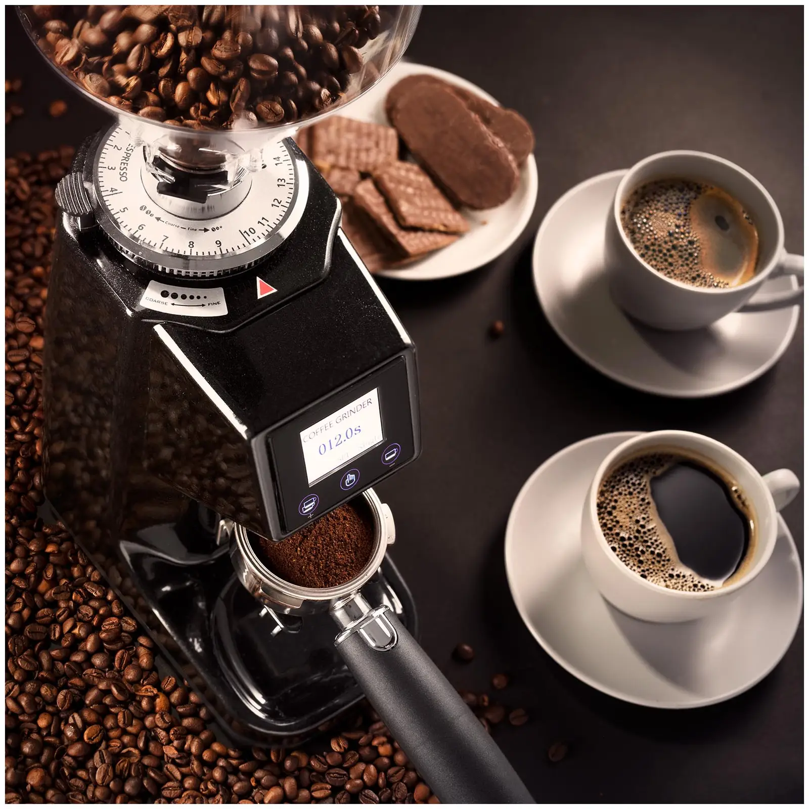 Coffee Grinder - 200 W- aluminium - black (Colour: White)