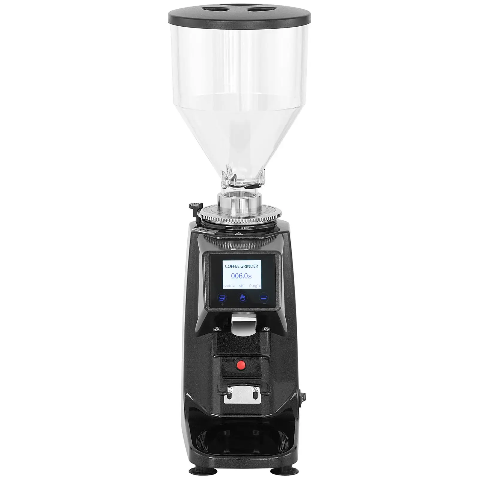 Coffee Grinder - 200 W- aluminium - black (Dimensions (LxWxH): 23 x 13 x 48 cm)