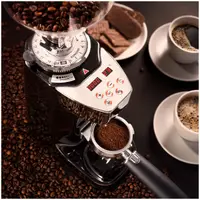 Coffee grinder - 200 W - aluminium - black - LED