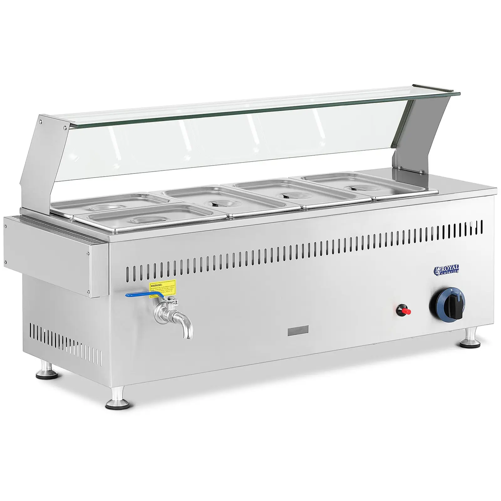 Occasion Bain marie gaz - 3300 W - GN 3 x 1/3 + 2 x 1/4 - 0,05 bar - G30
