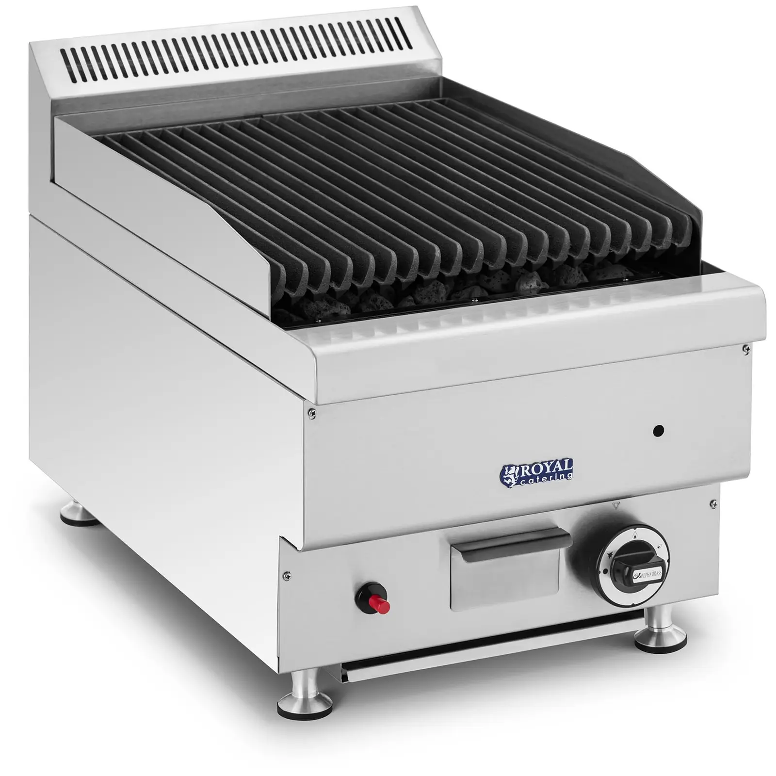 Grill lawowy - gaz ziemny - 7200 W - 50 x 27 cm - 0 - 460°C - Royal Catering