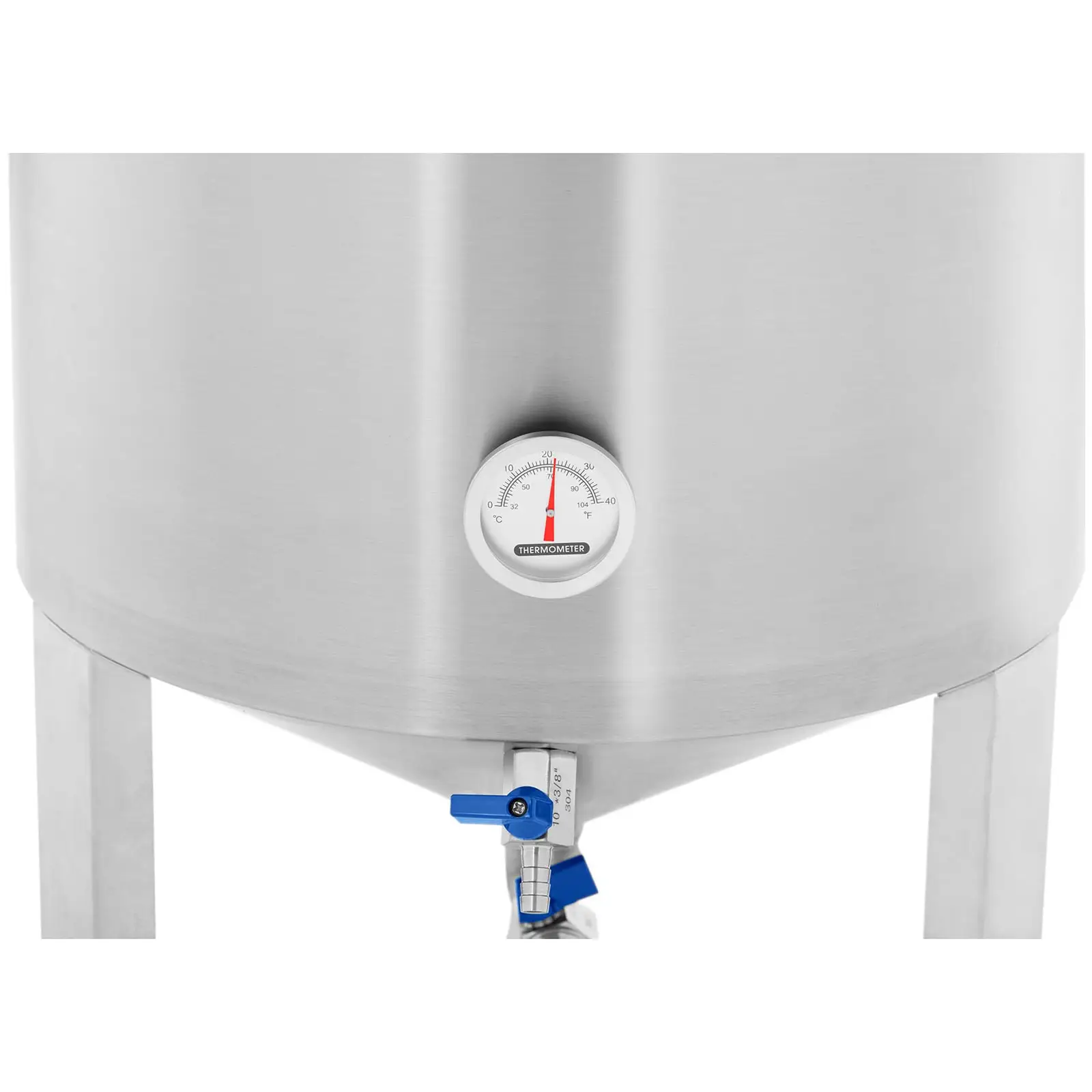 Pojemnik fermentacyjny - 60 l - 0-40°C - stal nierdzewna (Kranik spustowy: Tak)