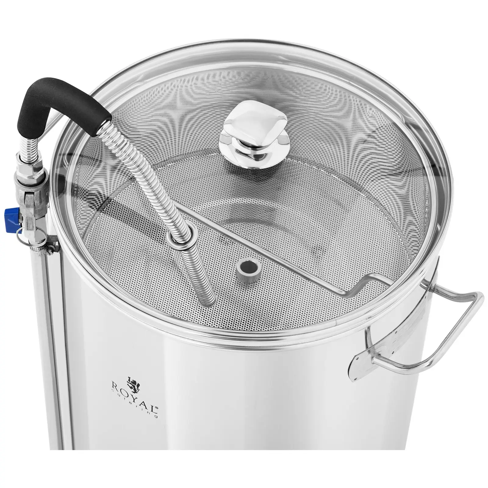 Cuve de brassage - 50 l - 3,000 W - 25 - 100 ° C - Acier inoxydable - Écran LCD - Minuterie (Volume: 50 l)