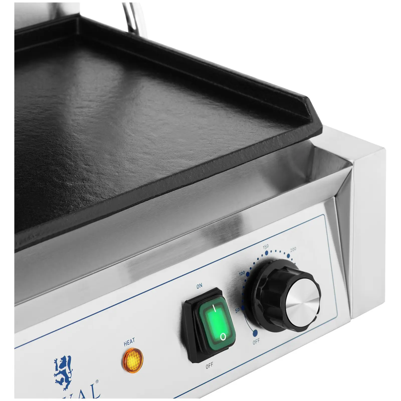 Dobbelt kontaktgrill - glat/rillet - Royal Catering - 3,600 W