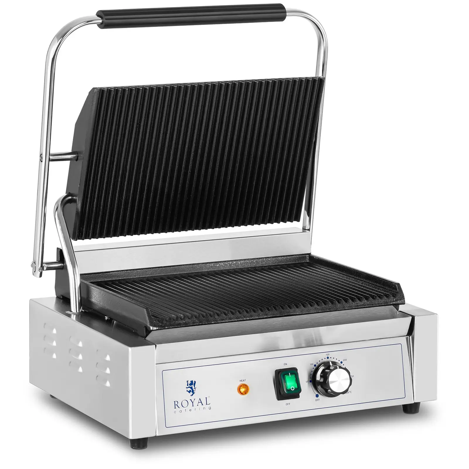 Zdjęcia - Grill elektryczny Royal Catering Grill kontaktowy - 2200 W - ryflowany 