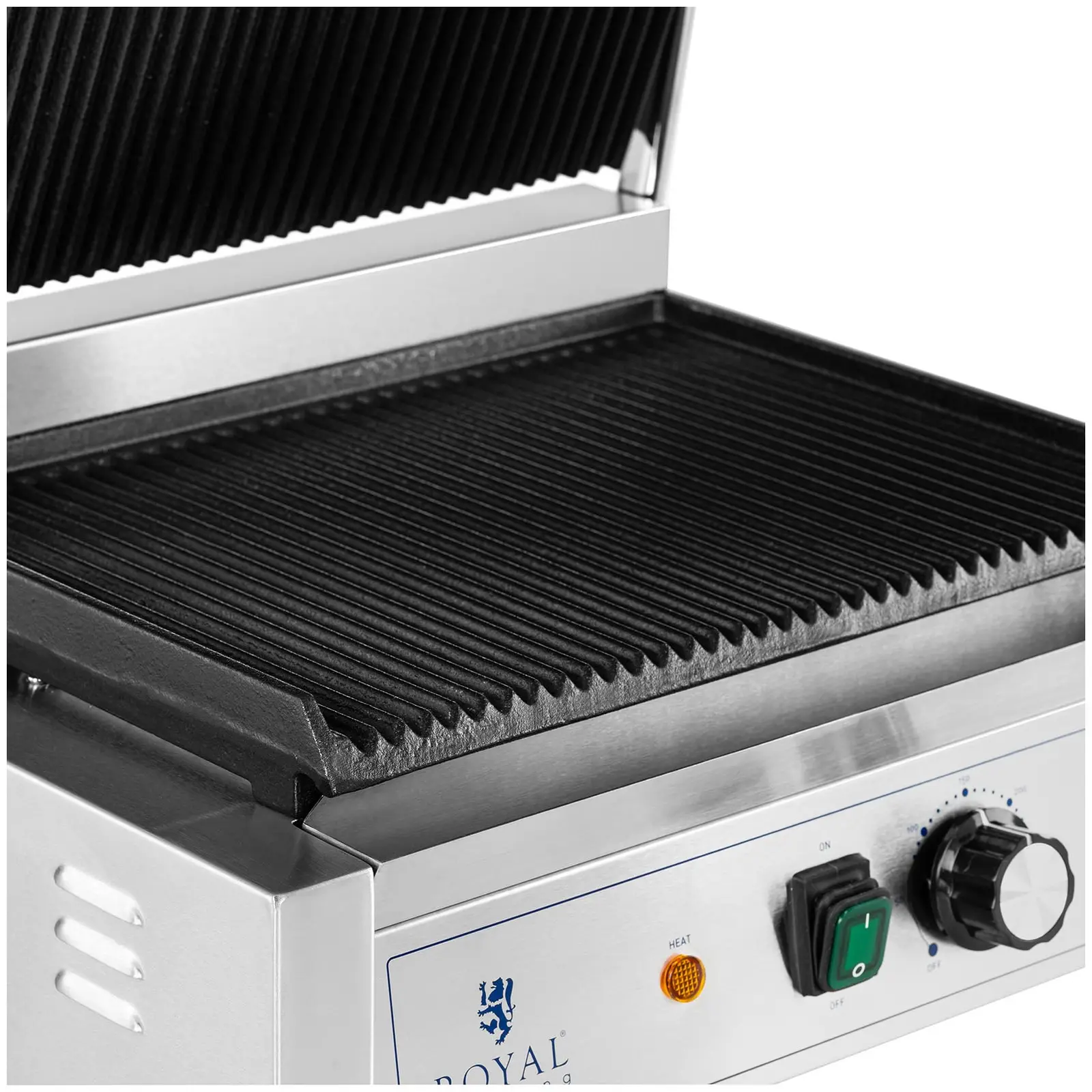 Kontaktní gril - 2 200 W - vroubkovaný (Odkapávací miska: Ano)