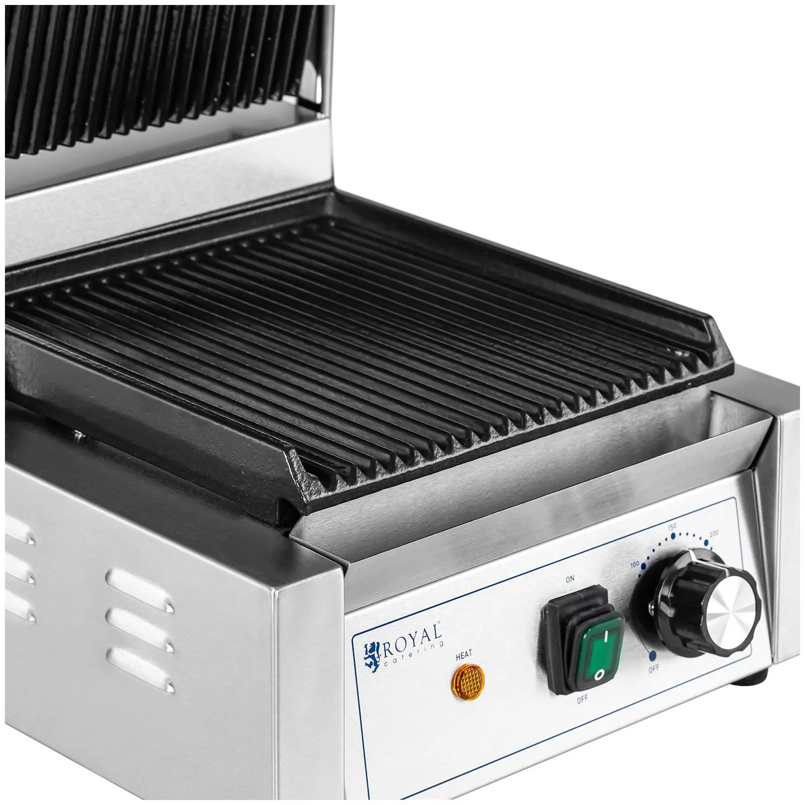 Kontaktgrill - 1.800 W - geriffelt (Abtropfschale: Ja)