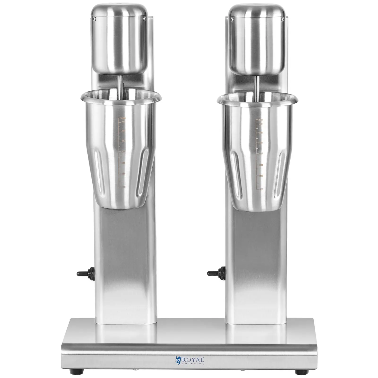 Milkshaker double - 2 x 1 l - 15 000 tr/min - Acier inoxydable