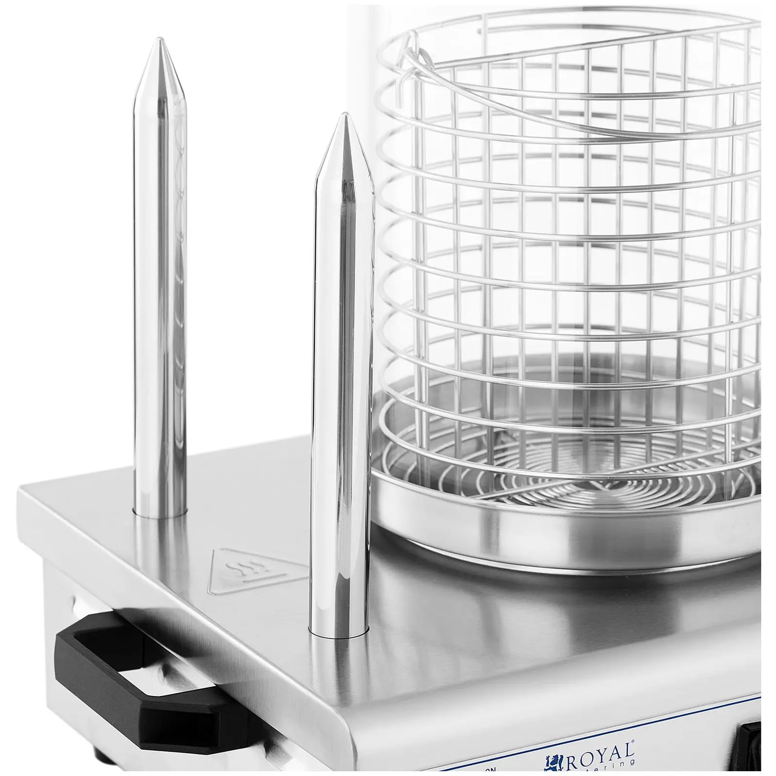 pølsevarmer - 550 W - Royal Catering - 2 oppvarmede spyd