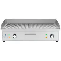 Elektromos grill - 700 x 400 mm - Royal Catering - bordázott - 4400 W