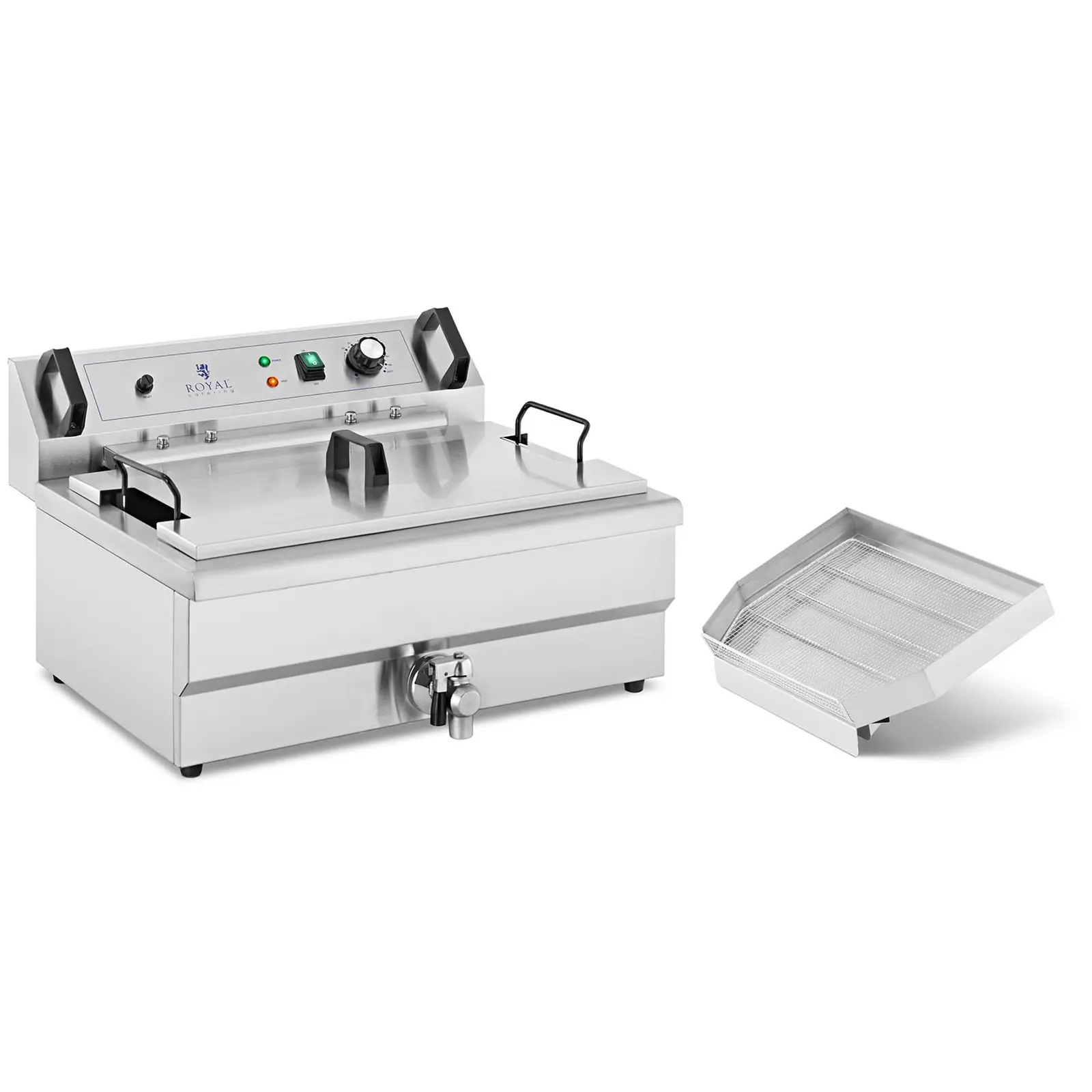 Fettbackgerät - 23 l - 3000 W - Ablasshahn - Royal Catering