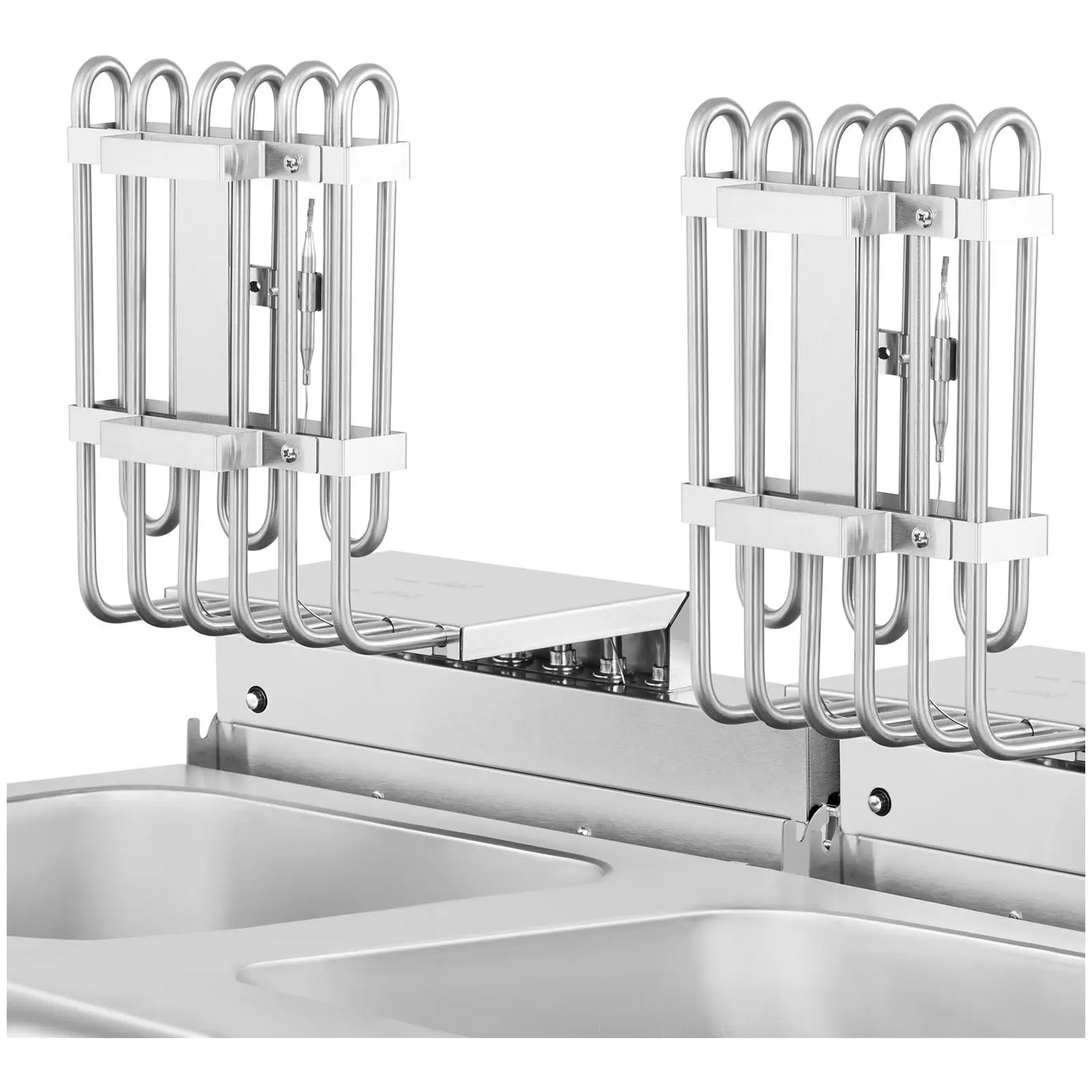 Elektrická dvojitá fritéza - 2 x 16 l - 10 000 W - 400 V - podstavná skříňka - vypouštěcí kohout - Royal Catering (Výpustný kohout: Ano)