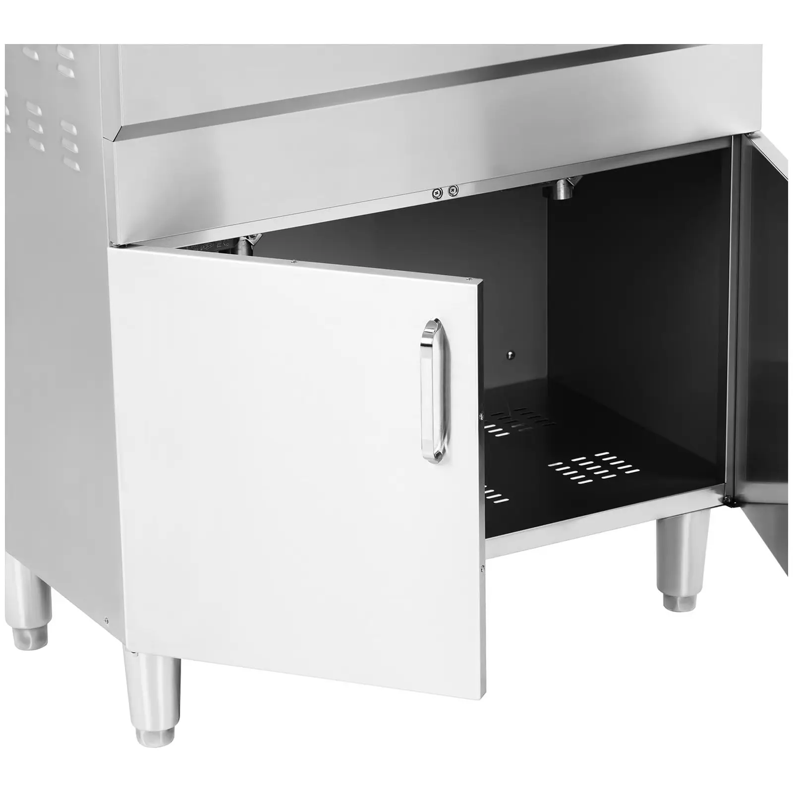 Friteuse électrique double - 26 l - 10,000 W - Robinet - Zone froide - Armoire