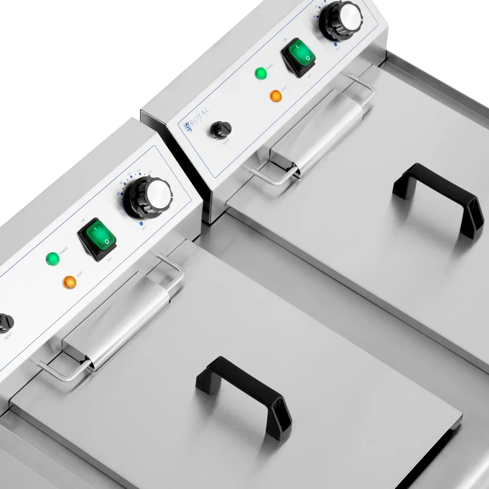 Elektrická fritéza - 2 x 16 l - Royal Catering - 230 V (Kapacita max.: 20 l)