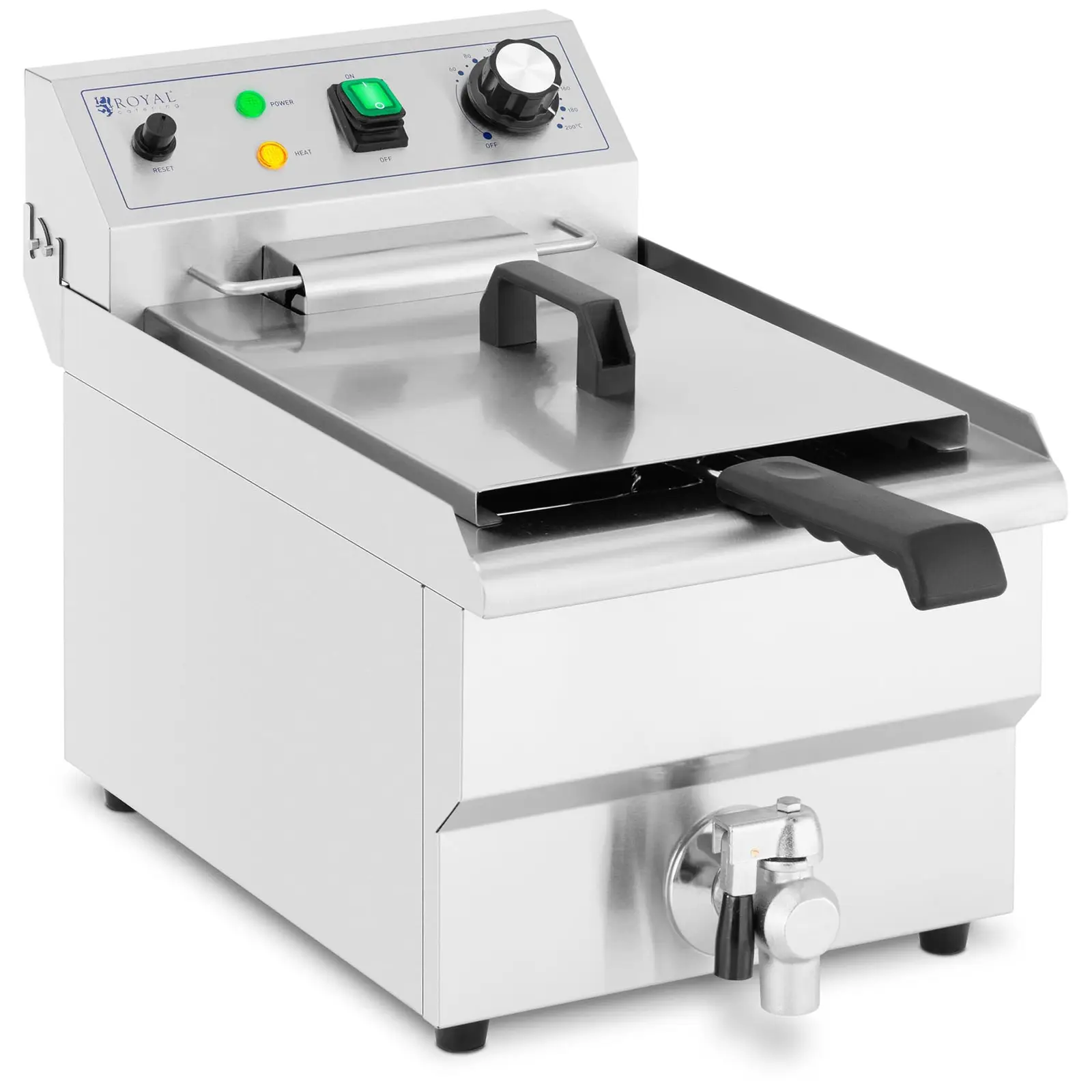 Elektro-Fritteuse - 6,5 l - 3000 W - Ablasshahn - Royal Catering