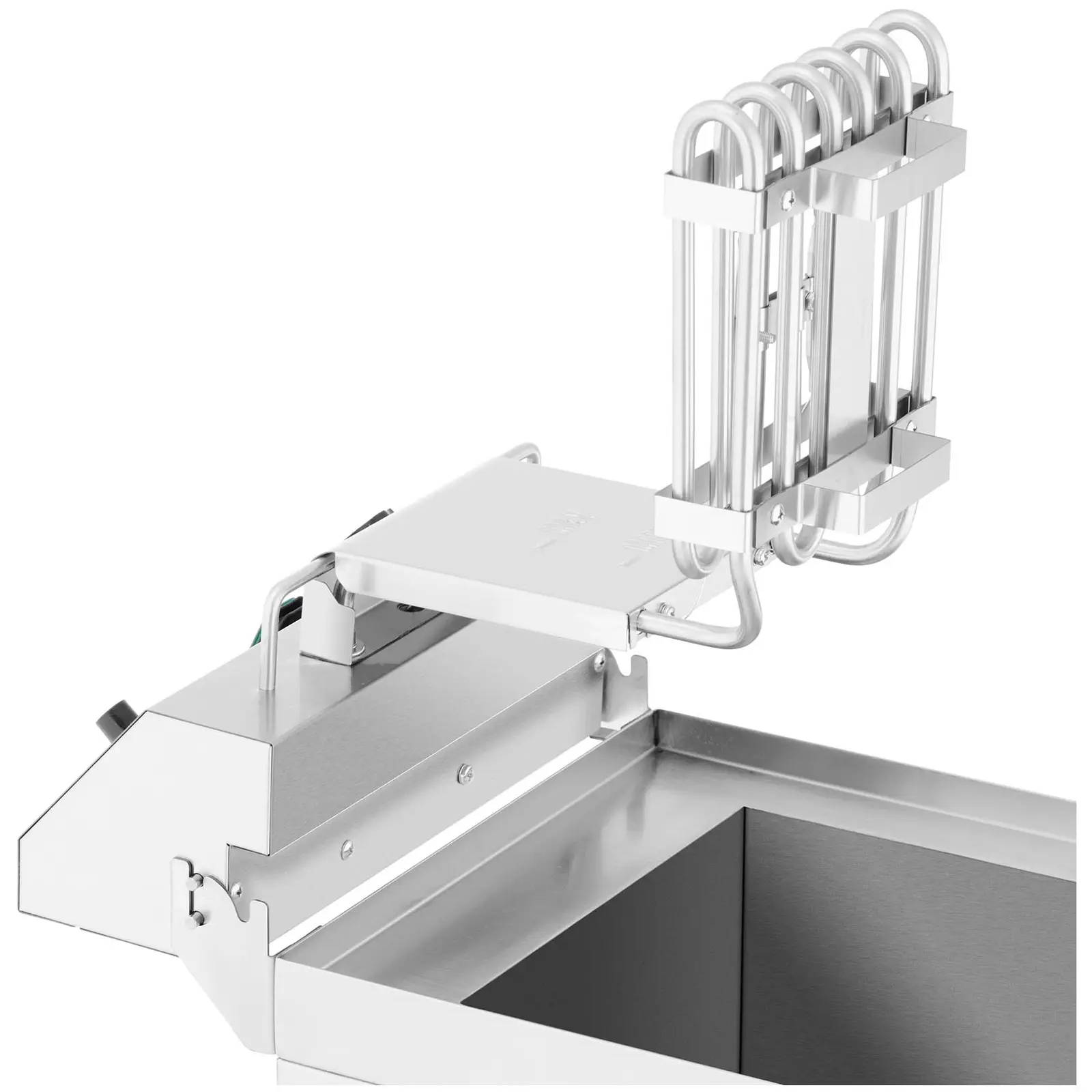 Friteuse électrique - 9 l - 3 000 W - Robinet de vidange - Zone froide (Minuterie: Non)