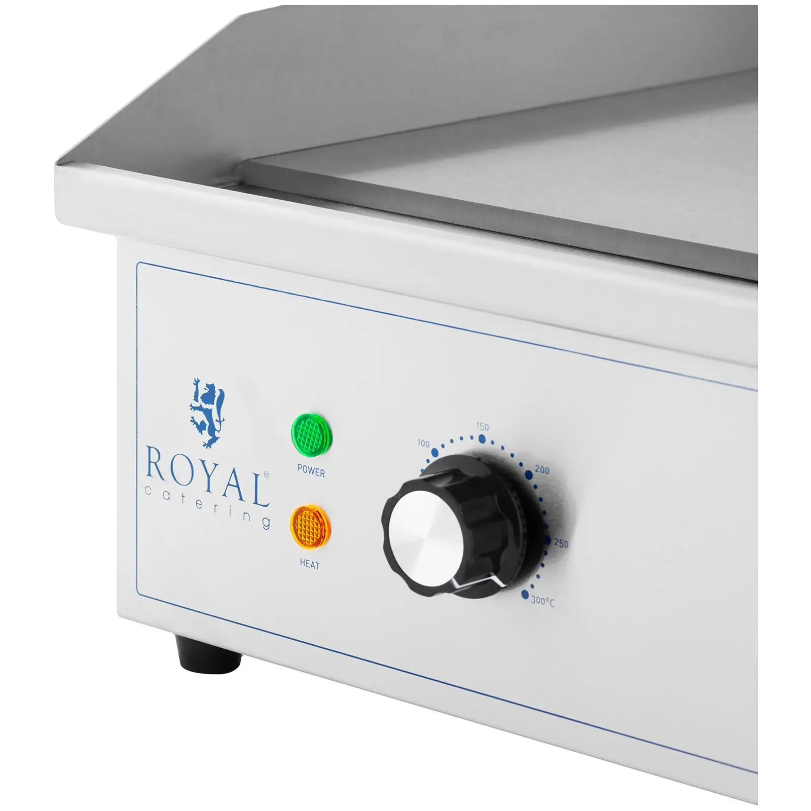 Fry top elettrico - Piastra liscia in acciaio inox - 727 x 420 mm - 4.400 W