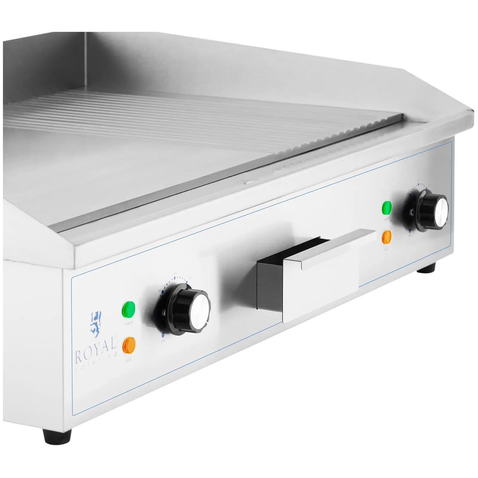 Fry top elettrico - Piastra liscia in acciaio inox - 727 x 420 mm - 4.400 W