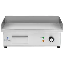 Fry top elettrico - 550 x 350 mm - Royal Catering - Piastra liscia - 3000 W