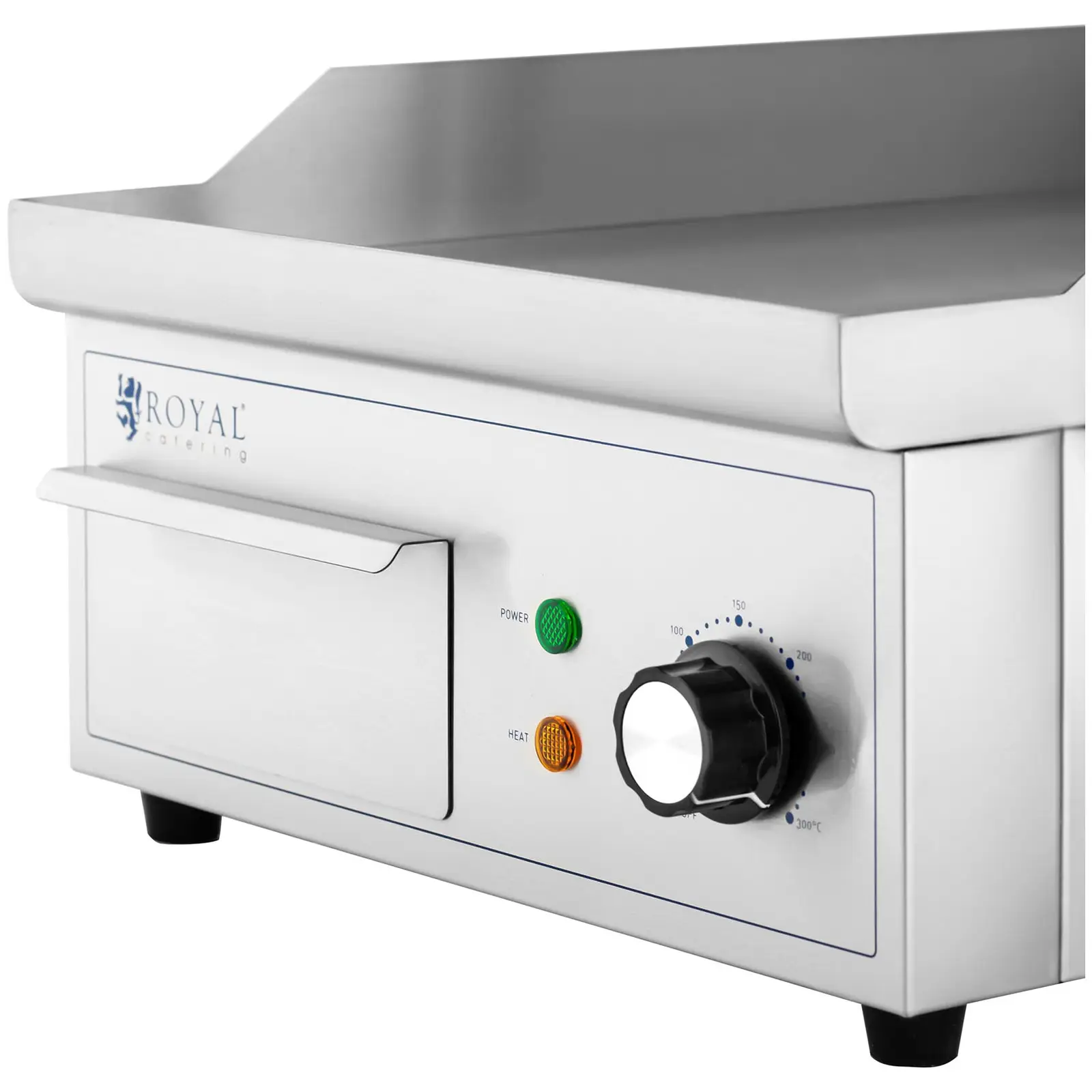 Plancha électrique - 360 x 380 mm - Ribber + Flat - 2 000 W (Plaque(s) de cuisson: Rainurée + Lisse)