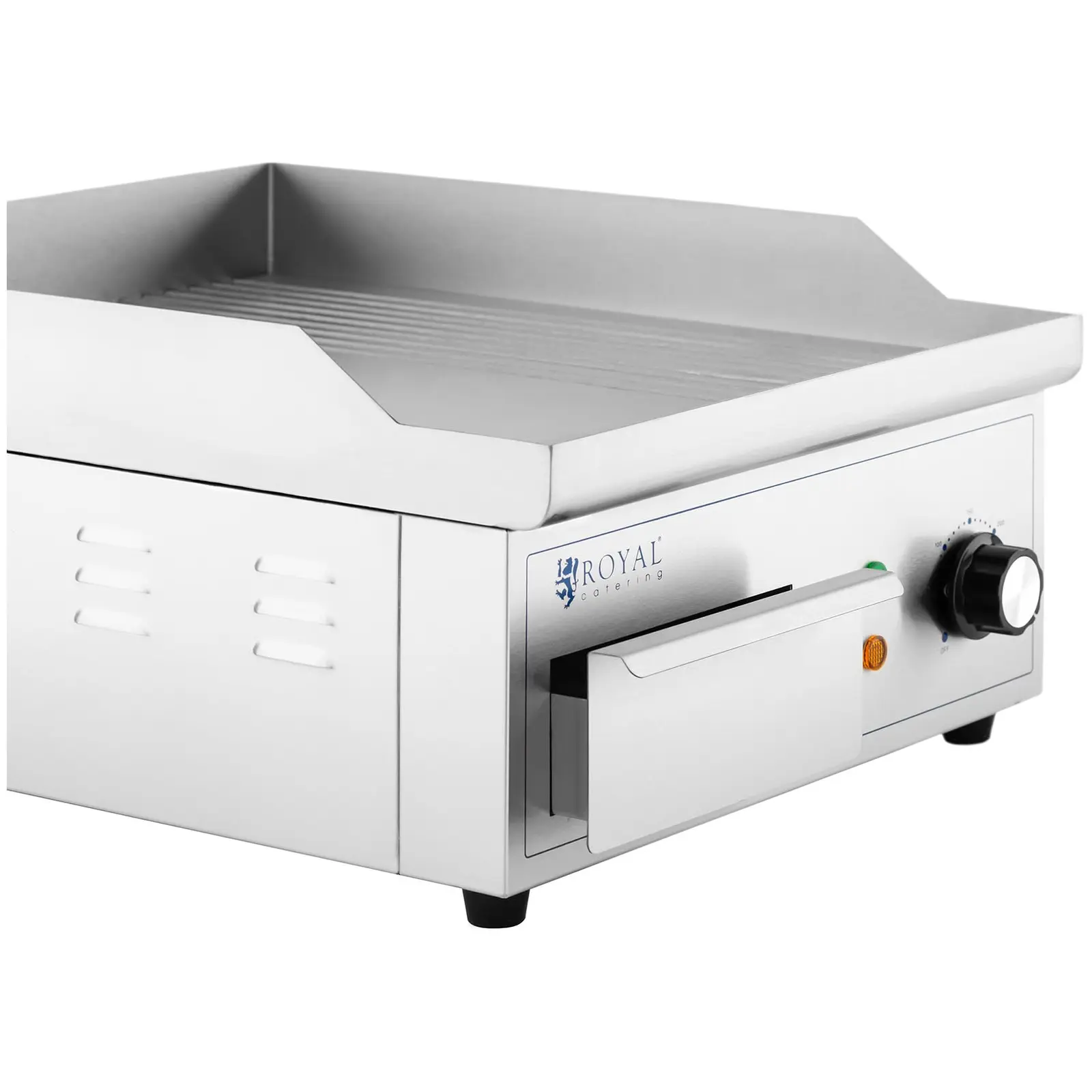 Plancha électrique - 360 x 380 mm - Ribber + Flat - 2 000 W (Épaisseur plaque(s) de cuisson: 10 mm)