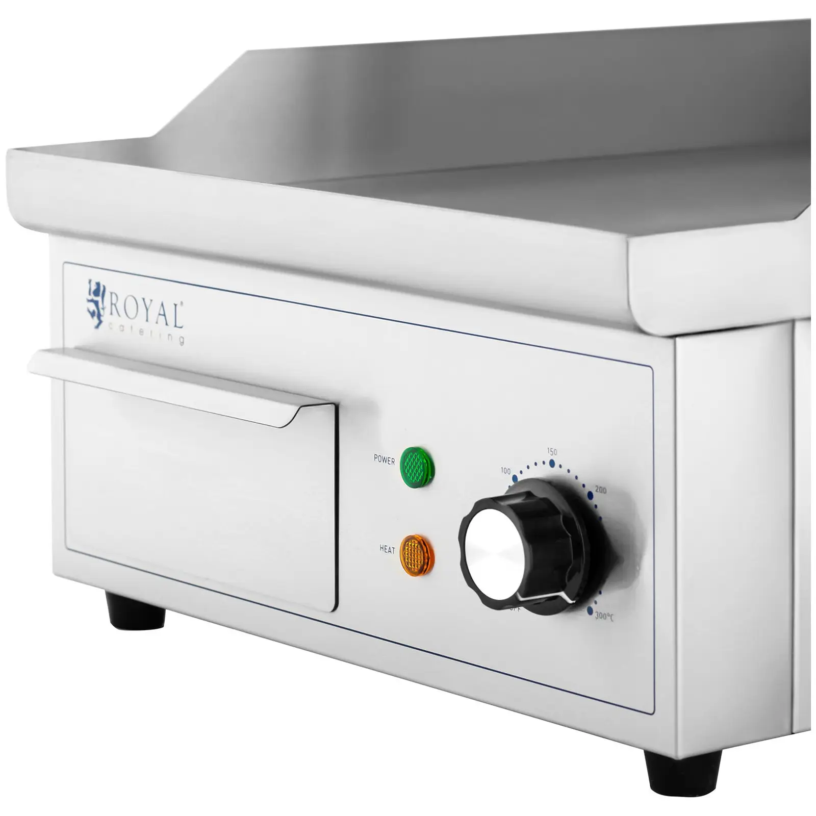 Elektro Grillplatte - 350 x 380 mm - Royal Catering - glatt - 2000 W