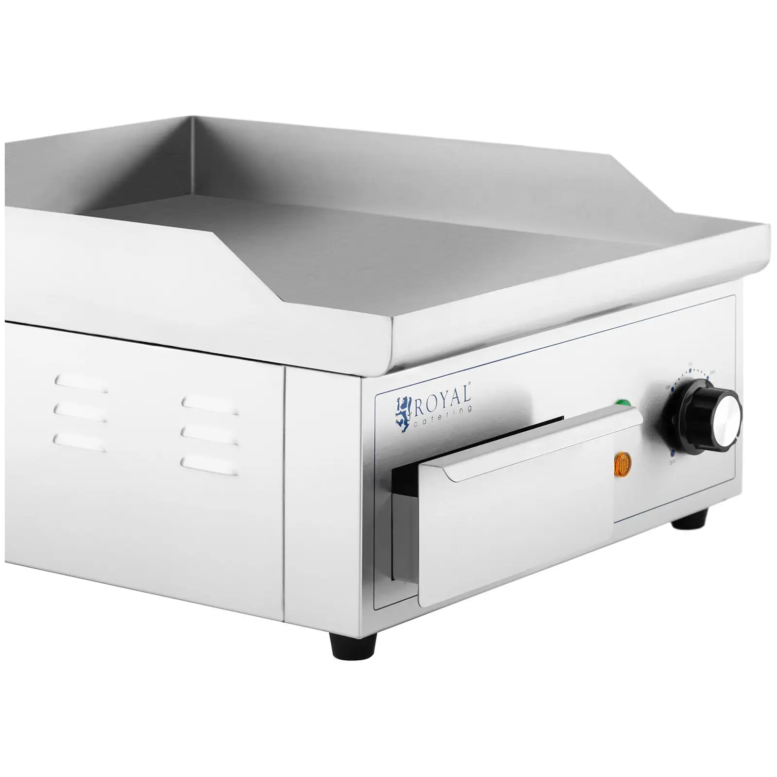 Elektro Grillplatte - 350 x 380 mm - Royal Catering - glatt - 2000 W