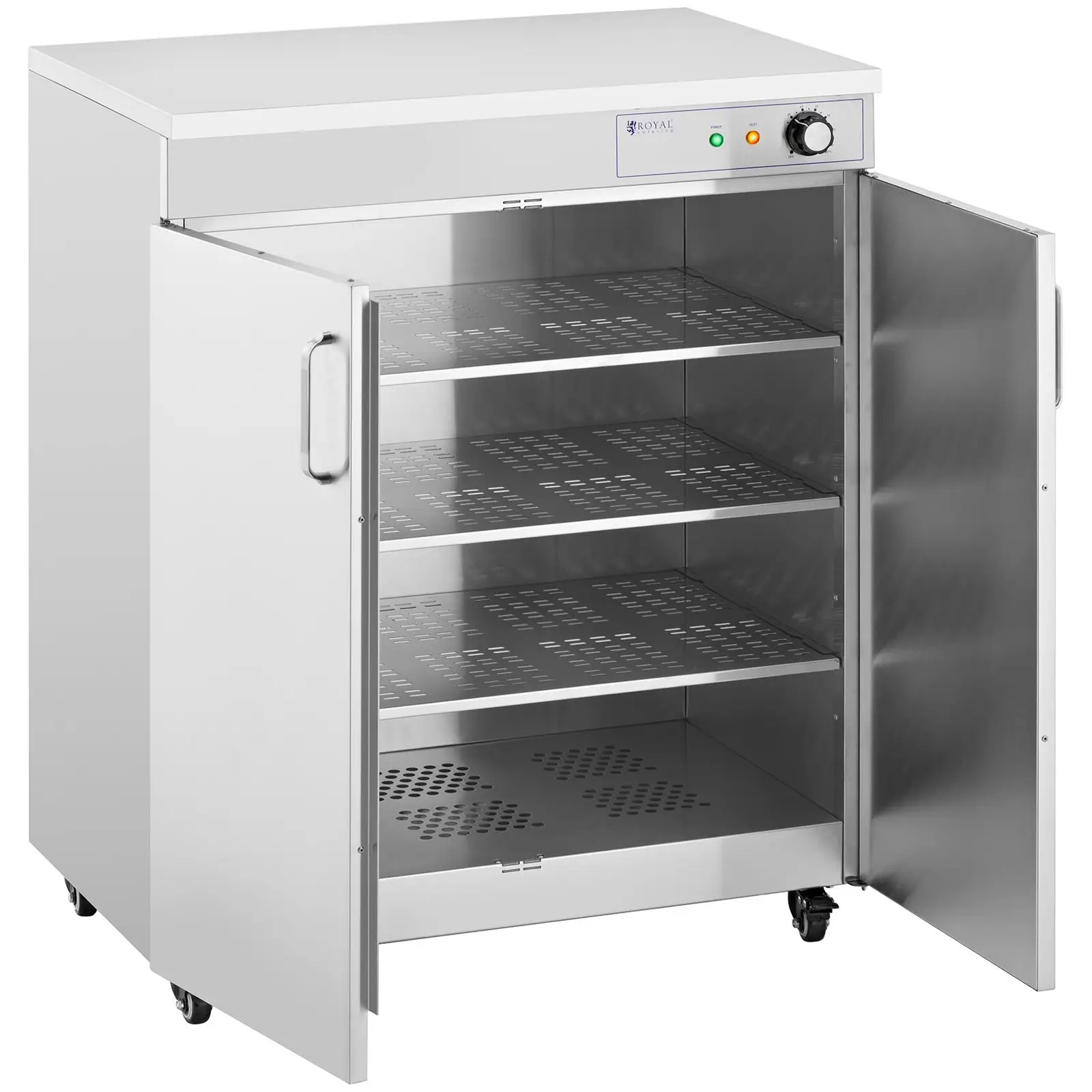 Ohřívač talířů - do 120 talířů (Ø 29 cm) - Royal Catering (Barva: Stříbrná)