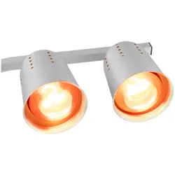 Lampe chauffante à infrarouges - Hauteur réglable - Royal Catering - 2 ampoules - Aluminium