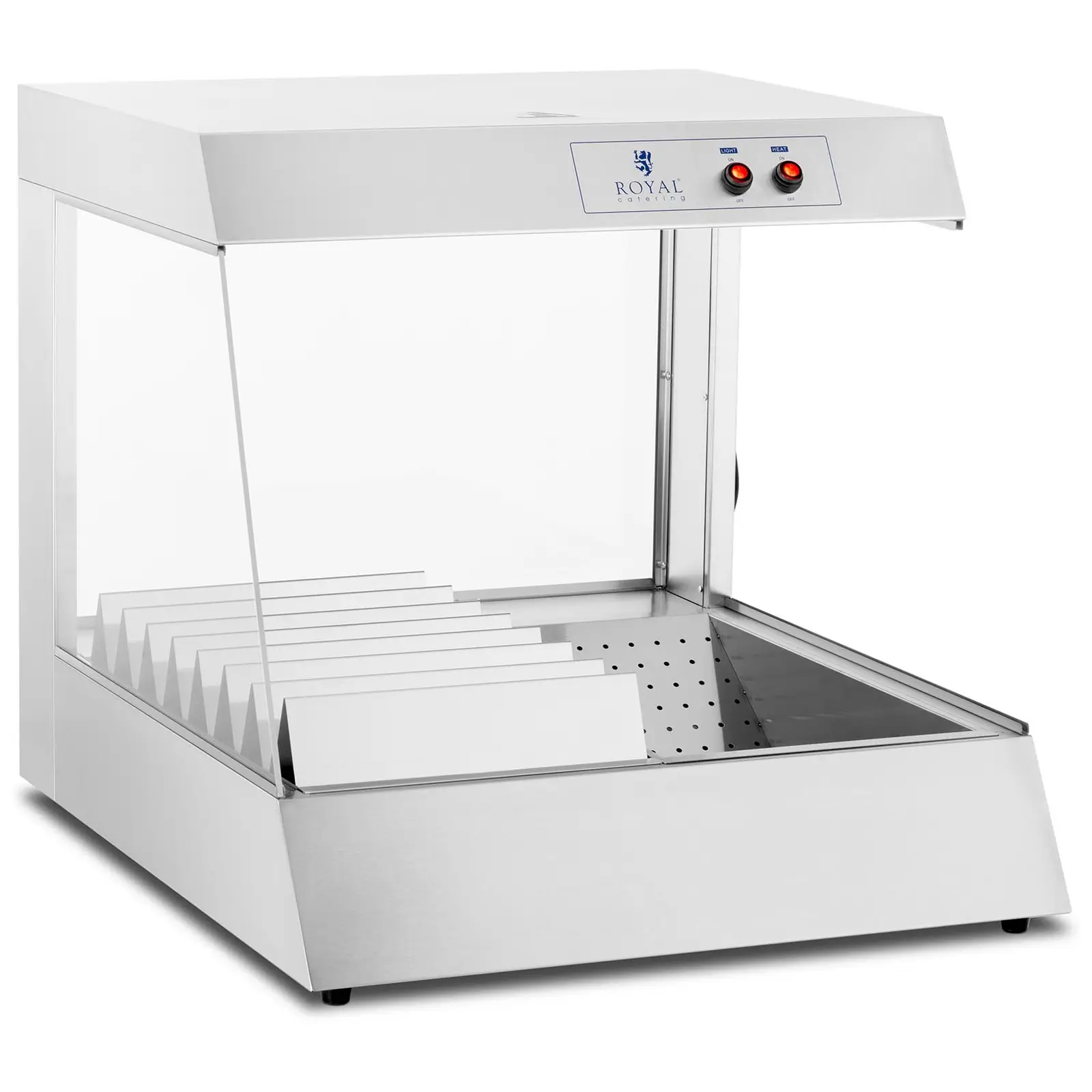 Scaldapatatine - 600 W - Royal Catering - Con lampada termica e supporto per 7 buste di patate