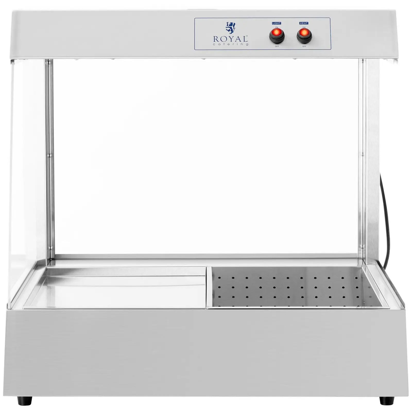 Chauffe-frite - 600 W - Royal Catering - Avec pont thermique et support pour 7 sachets à frites (Couleur(s): Argenté)