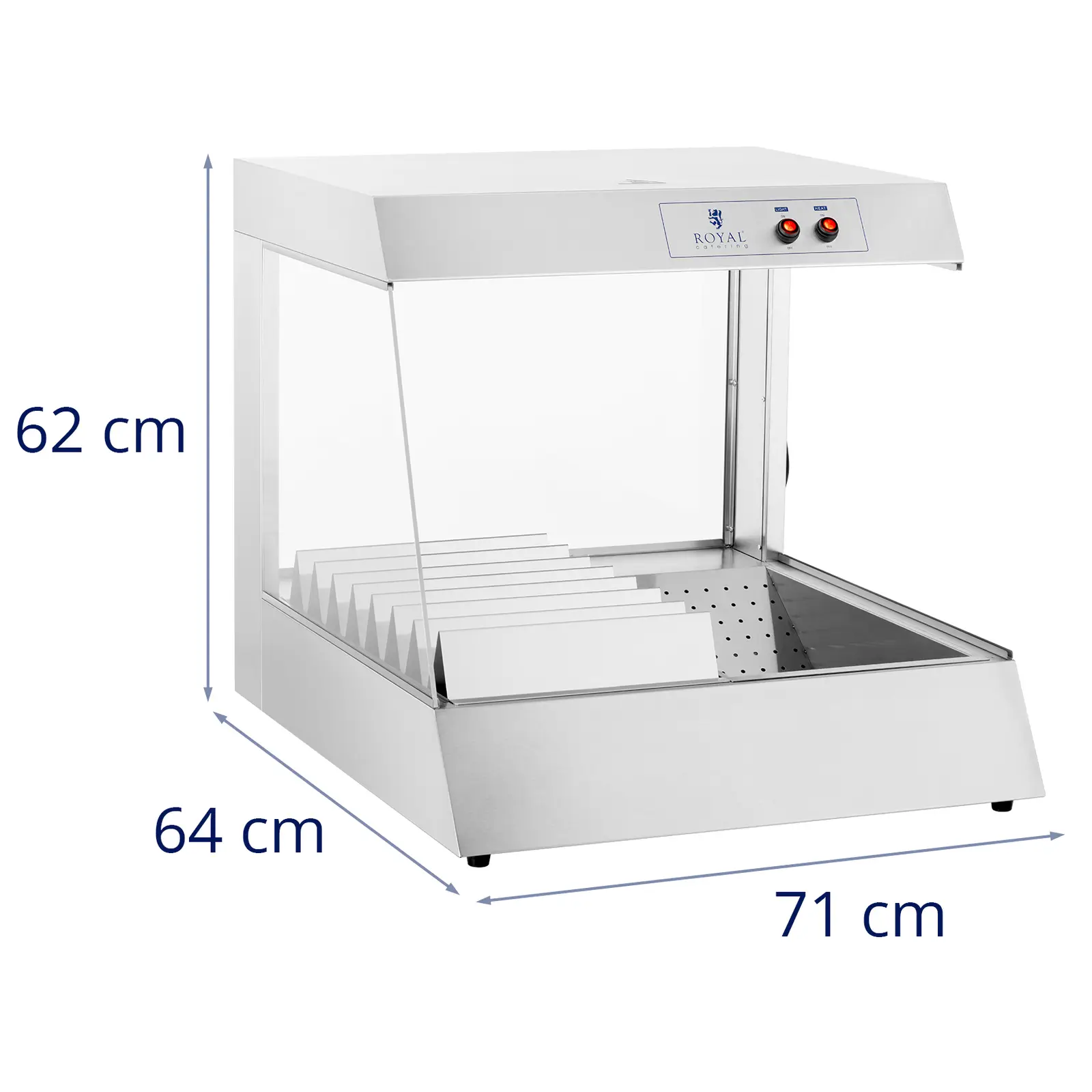 Chauffe-frite - 600 W - Royal Catering - Avec pont thermique et support pour 7 sachets à frites (Tension [V]: 230)