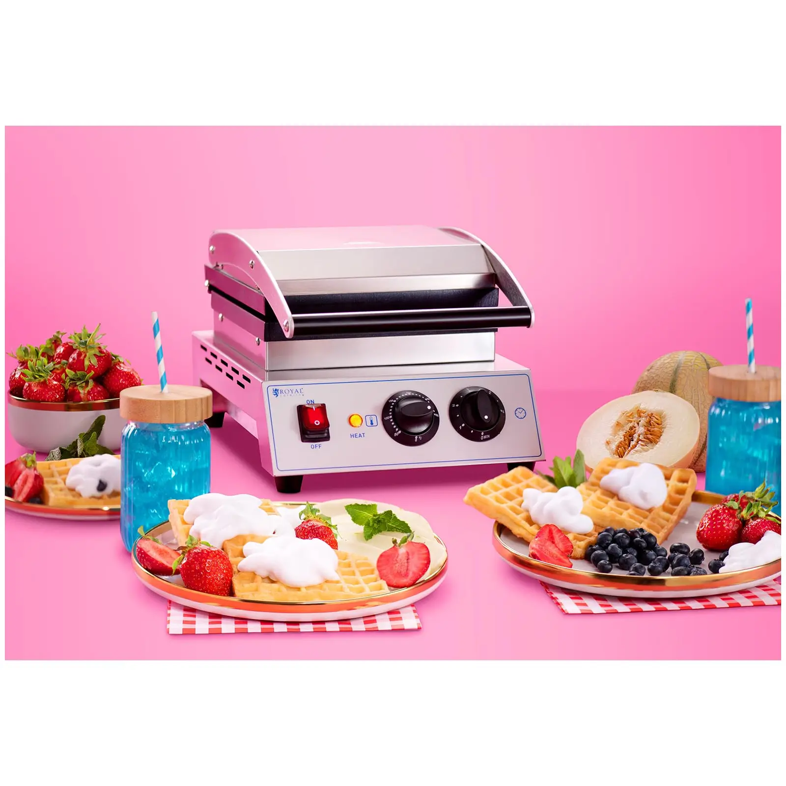 Vaflovač - belgické vafle - 1 500 W (Tvar: Čtverec)