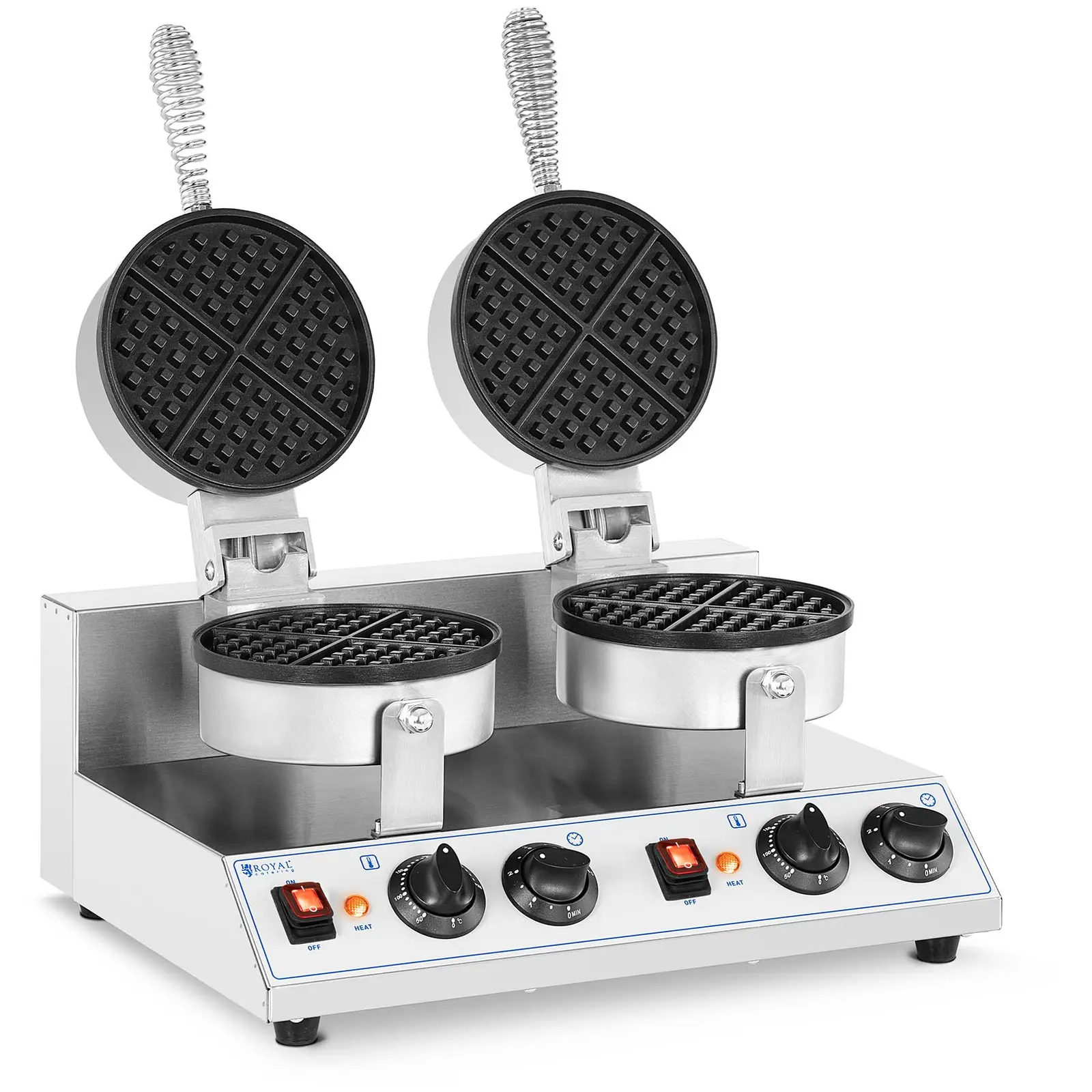  Piastra per waffles doppia rotonda - 2,600 W