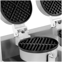  Piastra per waffles doppia rotonda - 2,600 W